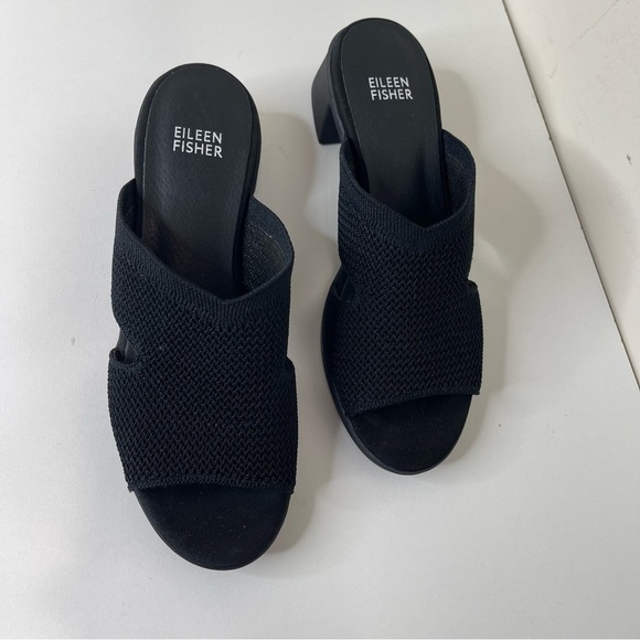 Eileen Fisher Stretch Fabric Block Heel Sandals minimalist luxury mature - Picture 12 of 12